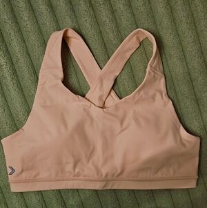 Blush Cross-Back Sports Bra